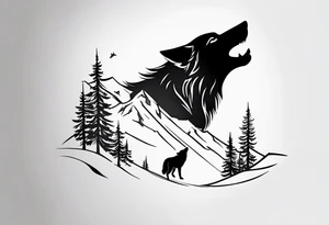 Howling Wolf Pack tattoo idea