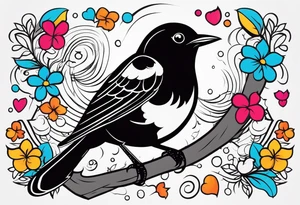 Black birds tattoo idea