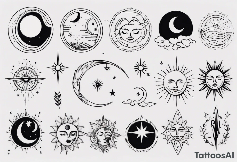 Sonne Mond tattoo idea