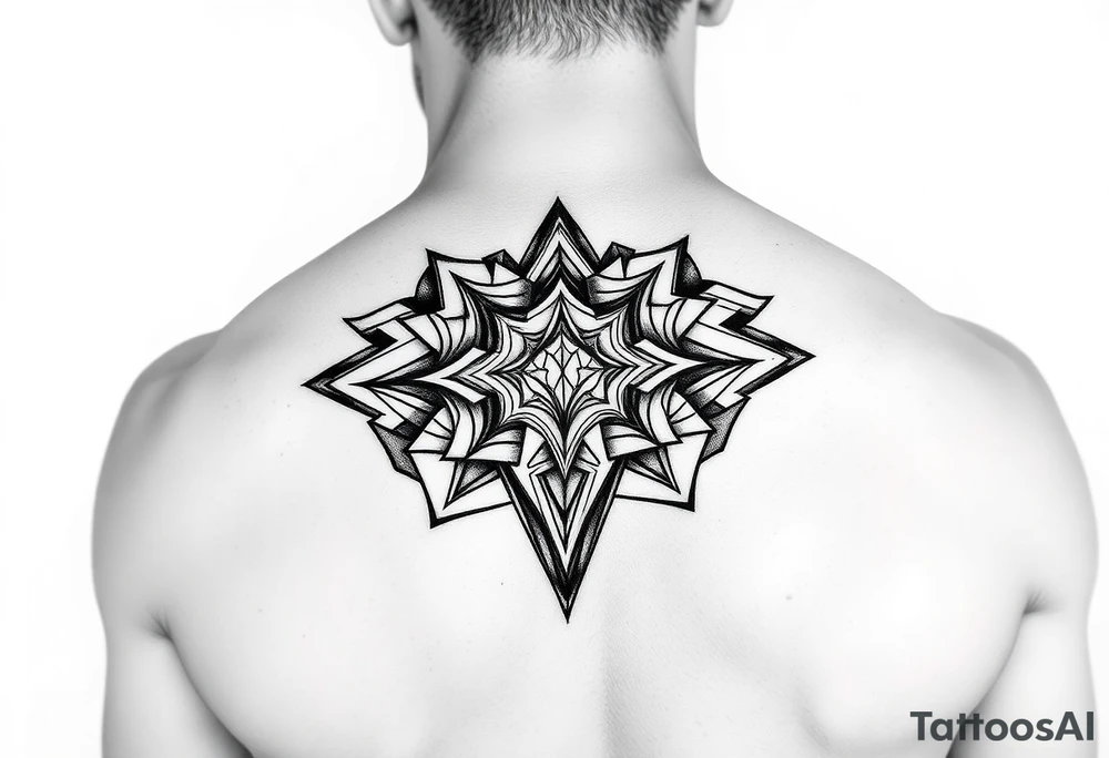 geometric sleeve tattoo idea