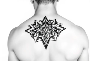 geometric sleeve tattoo idea