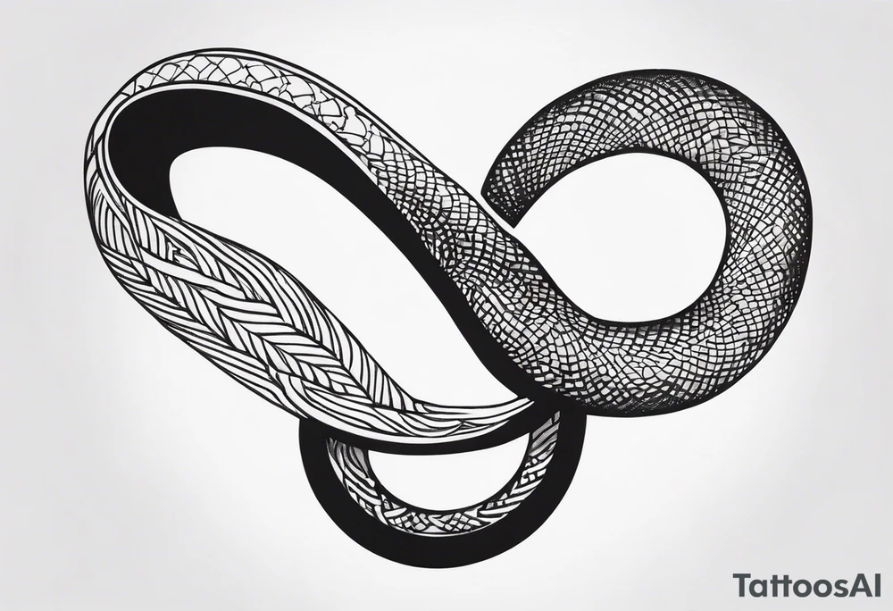 Ring neck snake forming an infinity symbol tattoo idea