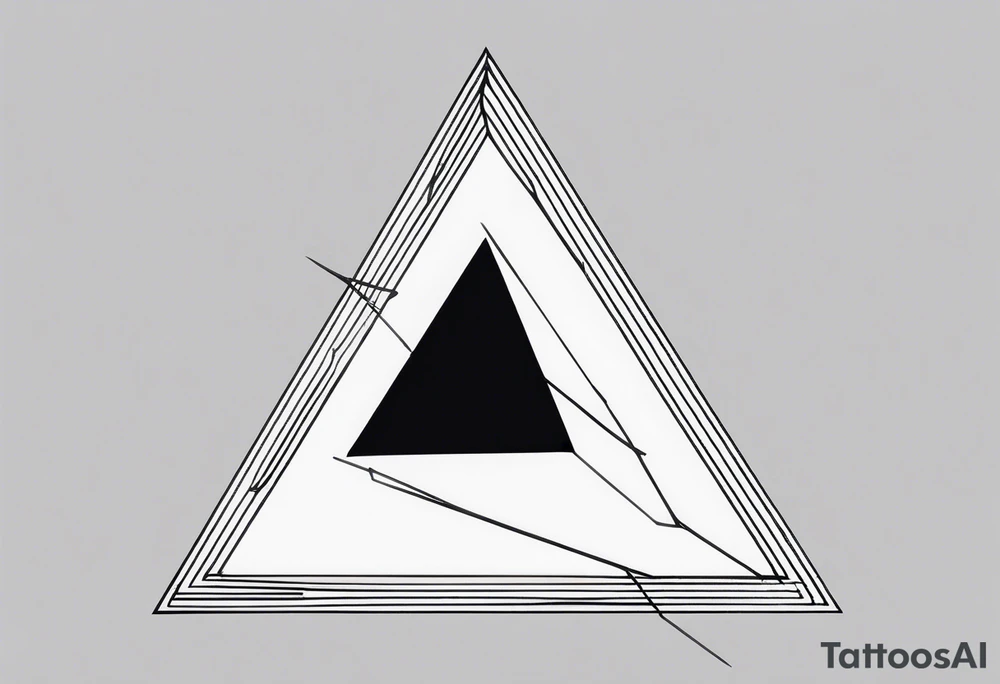 A triangle with nothing inside of it very simple, just a few lines tattoo idea A triangle with nothing inside of it very simple, just a few lines tattoo idea