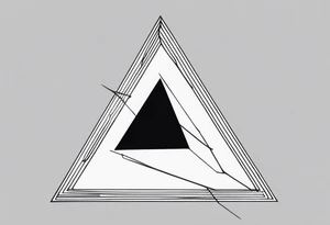 A triangle with nothing inside of it very simple, just a few lines tattoo idea