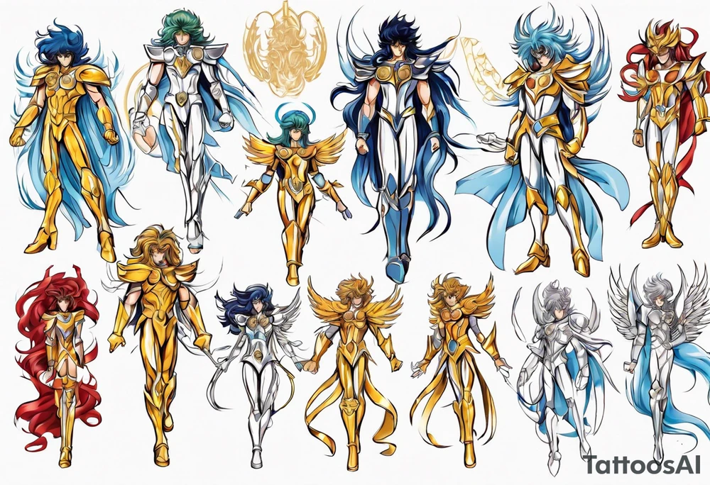 virgo men and women saint seiya tattoo idea