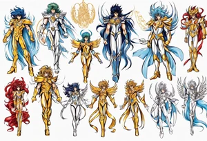 virgo men and women saint seiya tattoo idea