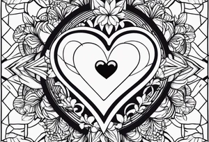 Primrose with heart tattoo idea