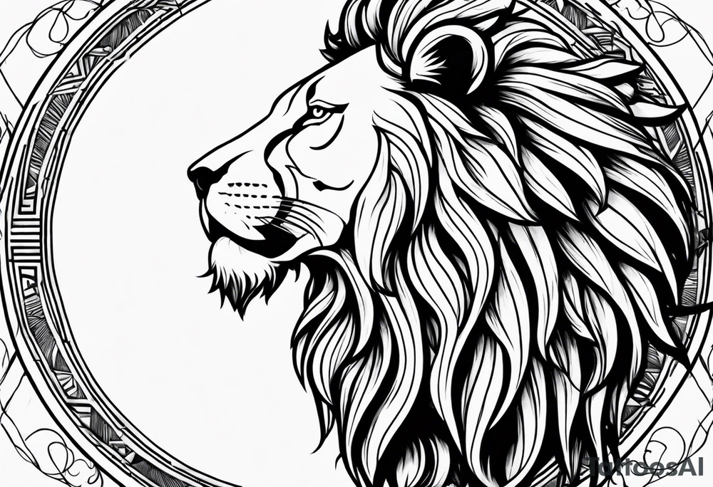 Lion with dreads tattoo idea