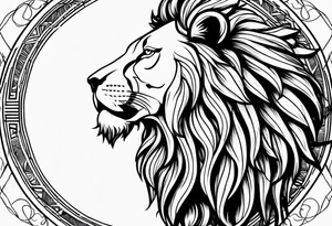 Lion with dreads tattoo idea
