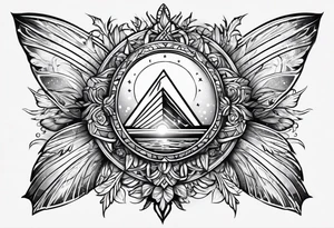 prism dispersing light into rays tattoo idea