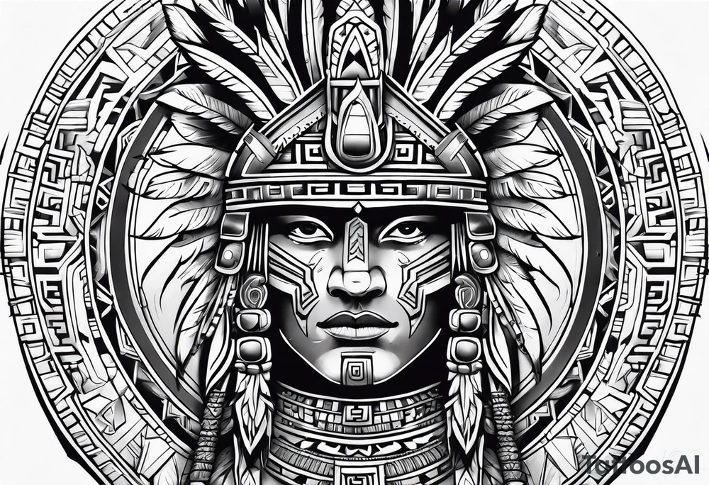 Aztec warrior tattoo idea