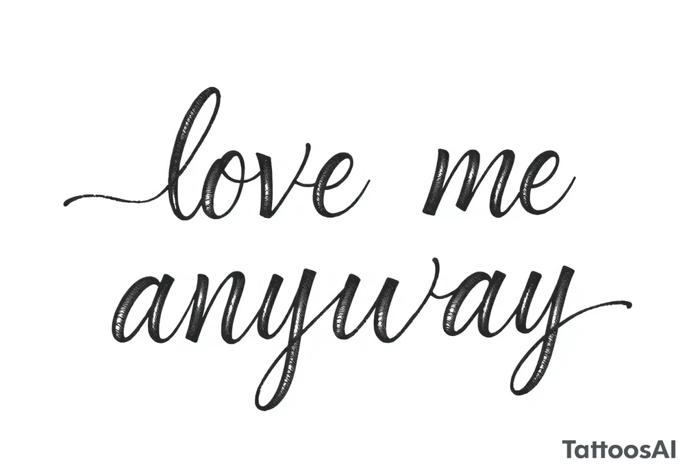 love me anyway tattoo idea