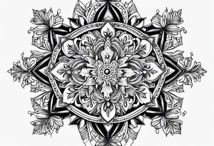 Snowflake mandala tattoo idea