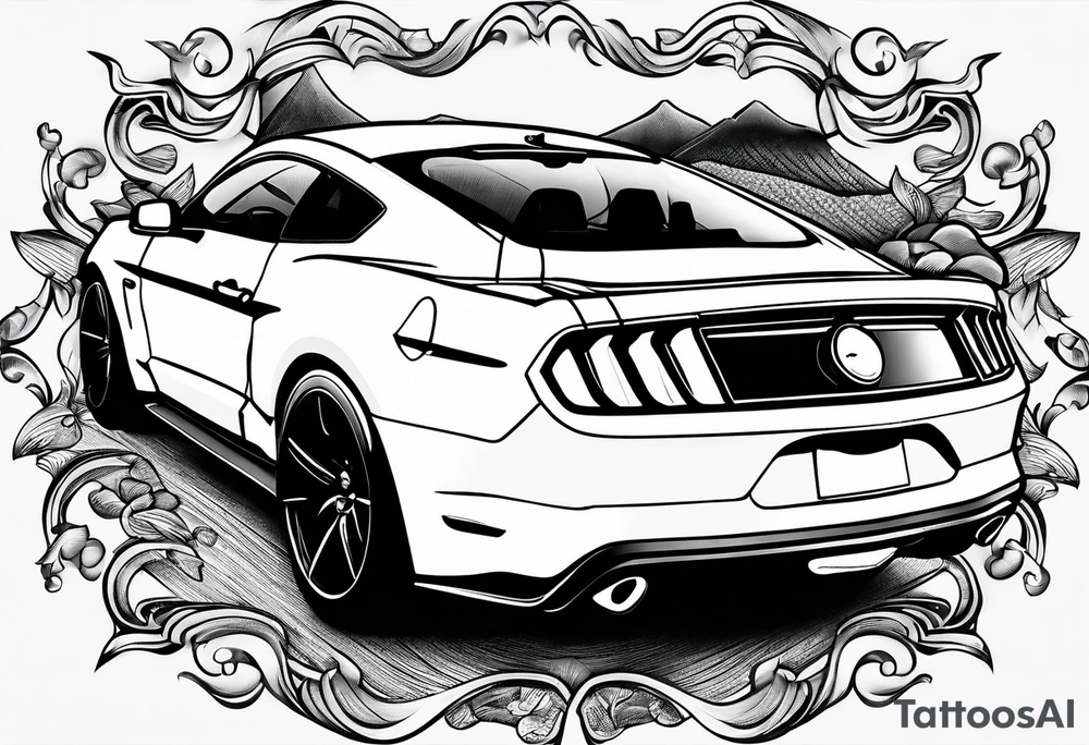 Bowling and ford mustang tattoo idea