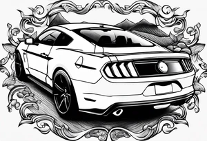 Bowling and ford mustang tattoo idea