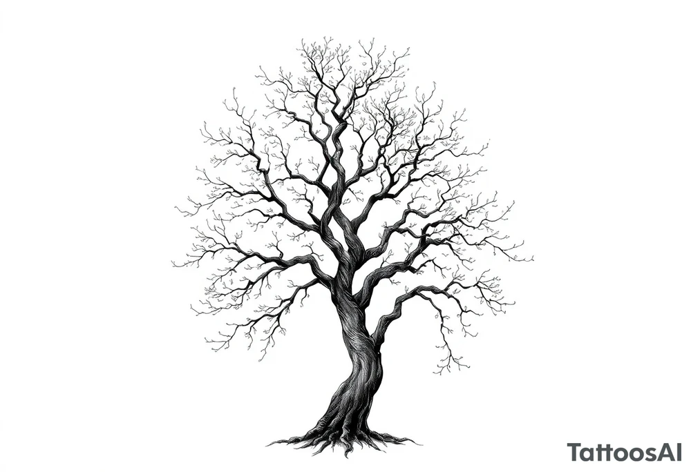 Bäume aus schattierungen tattoo idea