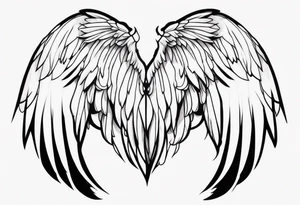 Dark half angel wing tattoo idea