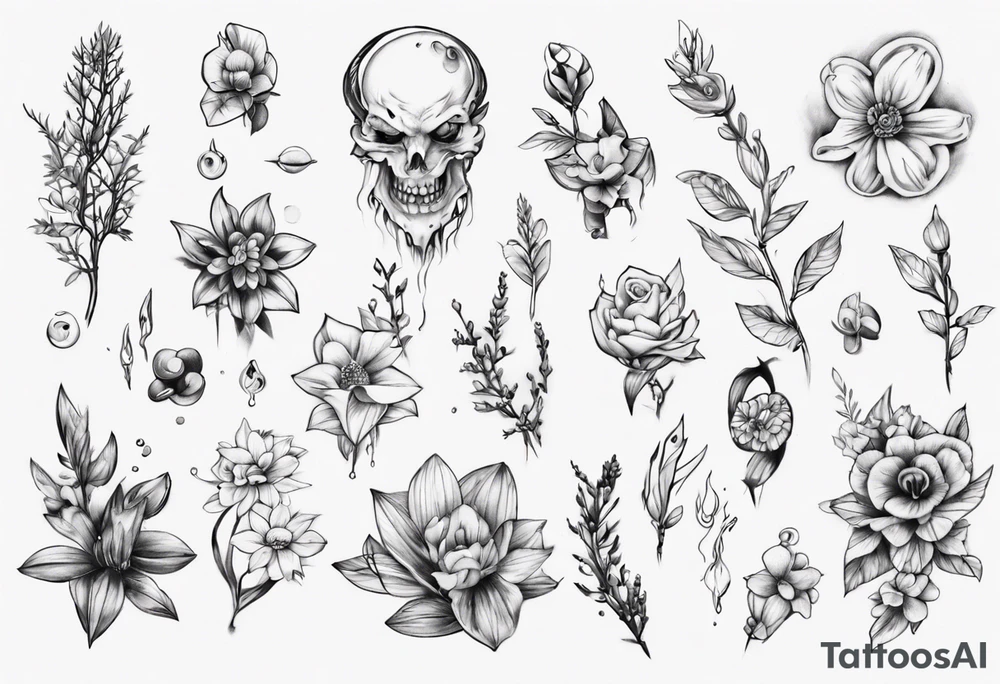 Small  spring beside a oka tattoo idea