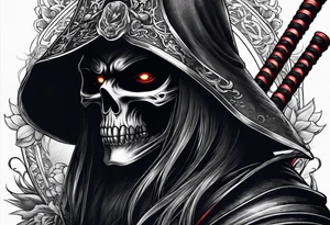 Katana and grim reaper tattoo idea