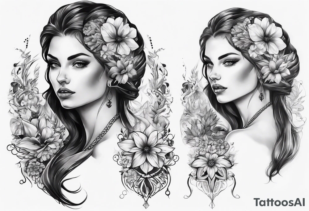 Beautiful Ukrainian Woman Back Tattoo tattoo idea