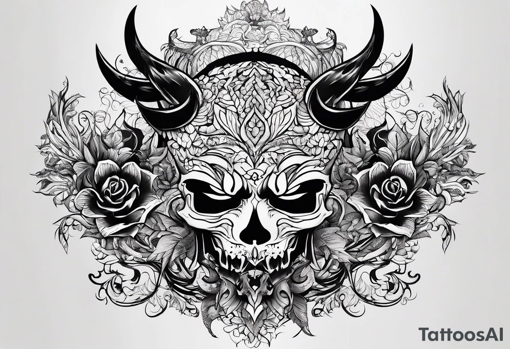Write the Sentence: "Don't deal with the devil" tattoo idea