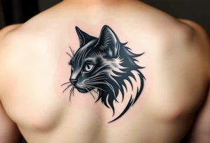 black cat tattoo idea