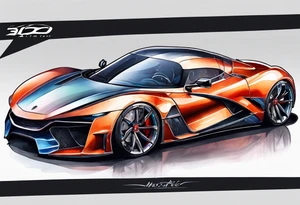 futuristic car tattoo idea