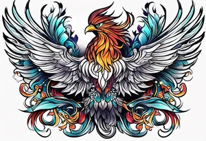 Phoenix artistic tattoo idea