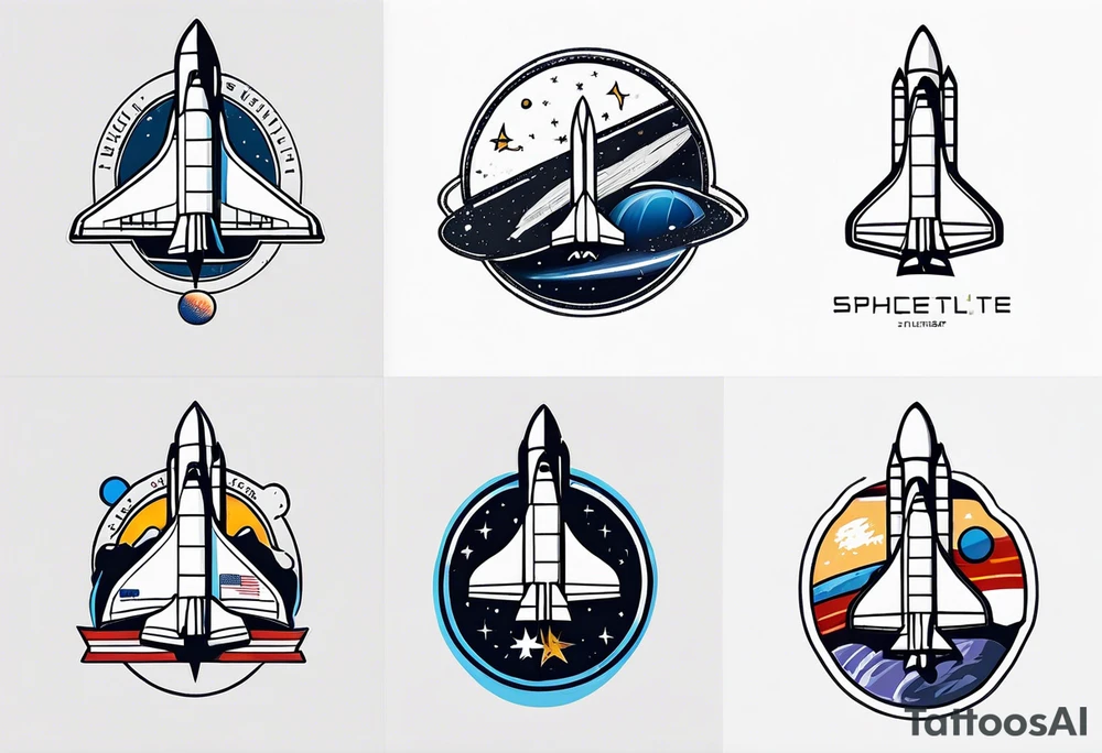 space shuttle mission patches stacked together tattoo idea