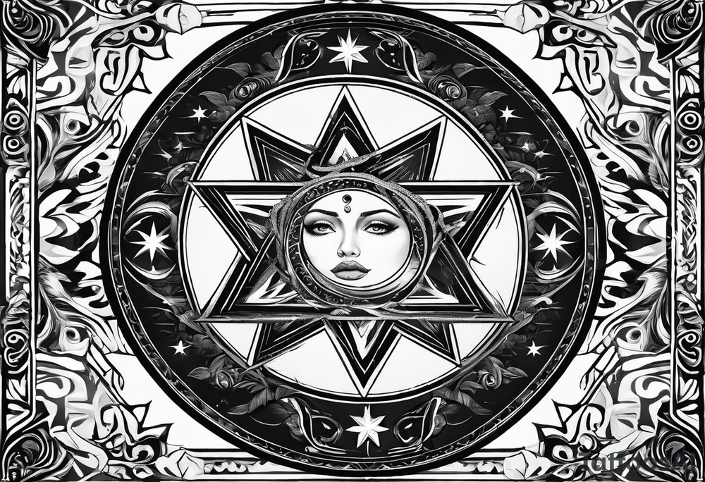 the star (tarot card) with Aquarius feeling tattoo idea