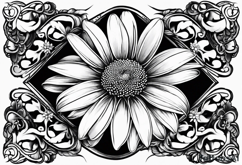 Daisy frame tattoo idea