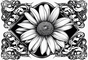 Daisy frame tattoo idea