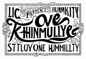 Luca, Davis, Tatum
Patience, Love, Kindness, Humility tattoo idea