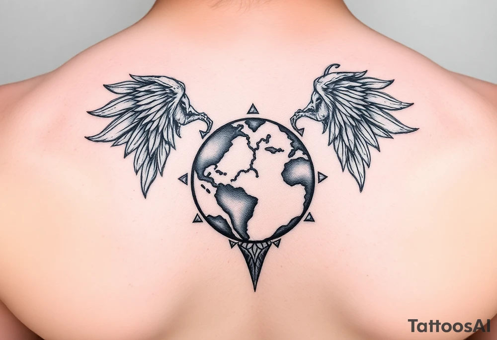 capricorn symbol, virgo symbol, earth, love tattoo idea