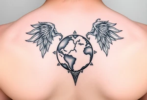 capricorn symbol, virgo symbol, earth, love tattoo idea