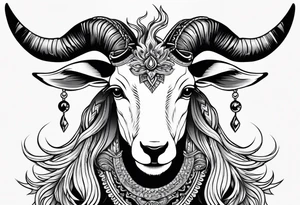 Aquarius goat tattoo idea