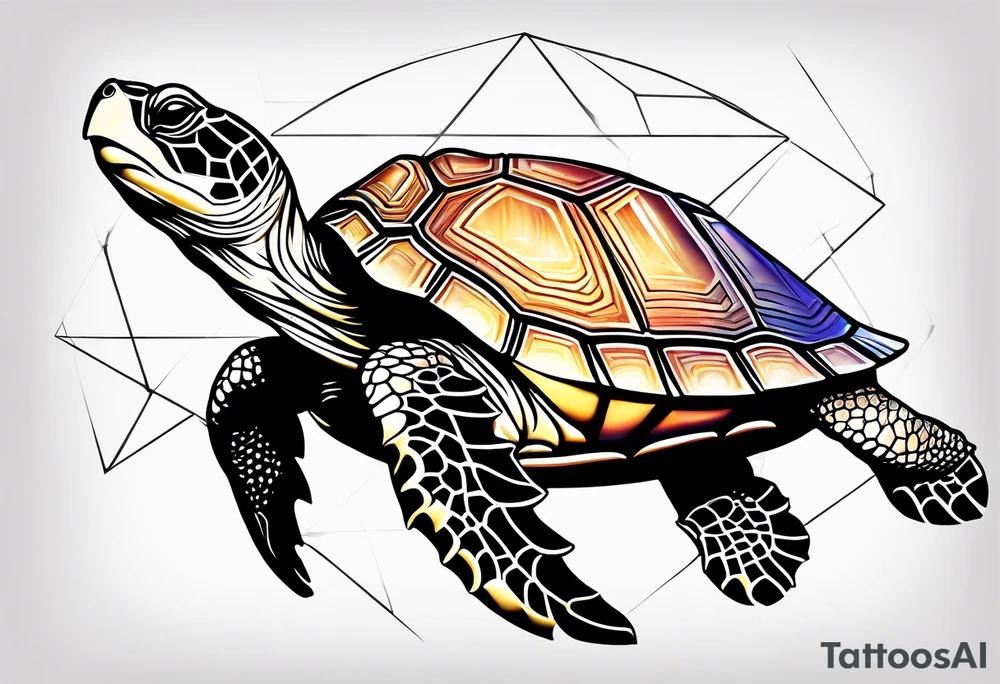 a majestic turtle tattoo idea