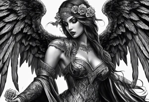 fallen angel reaper tattoo idea