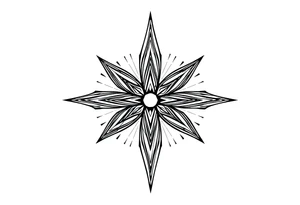 Five different path merge together in the center but should be very psychedelic and trippy tattoo idea