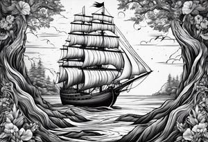 Driftwood stick tattoo idea