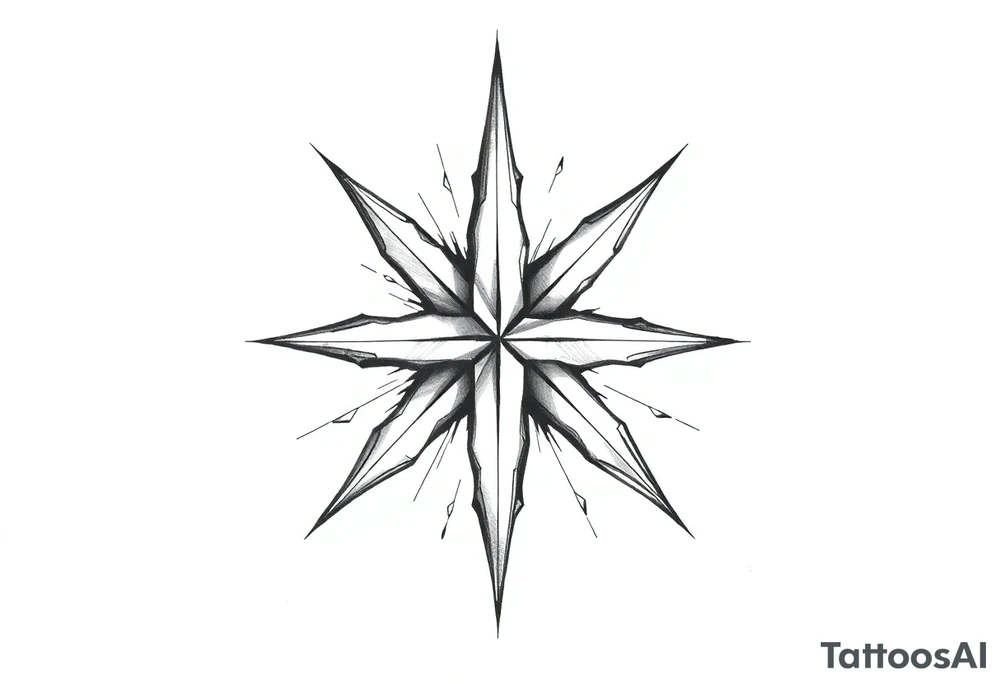 Abstract asterisk tattoo idea