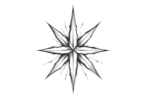 Abstract asterisk tattoo idea