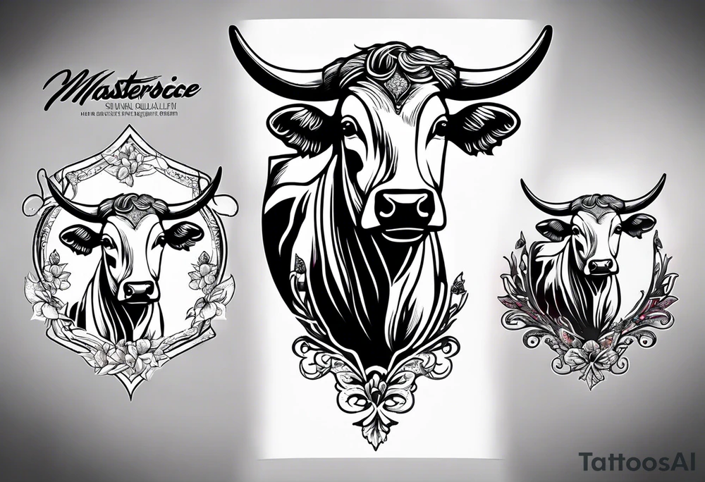 cow on calf tattoo idea