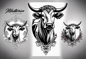 cow on calf tattoo idea