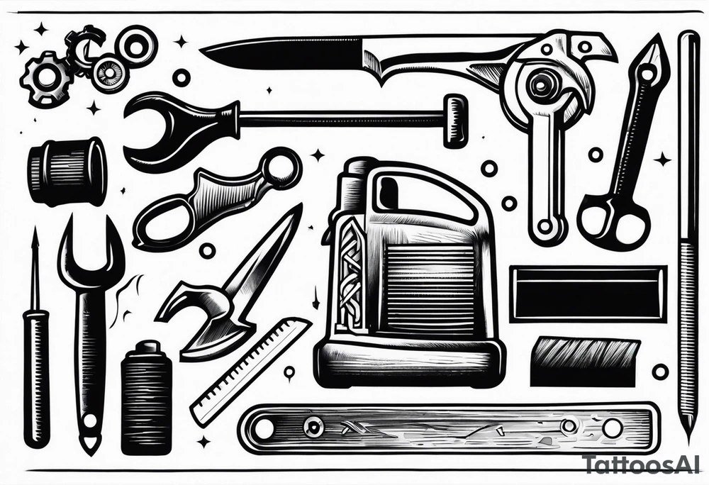 Mechanic tools tattoo idea