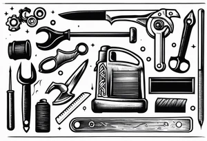 Mechanic tools tattoo idea