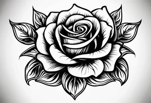 Fire rose symbol tattoo idea