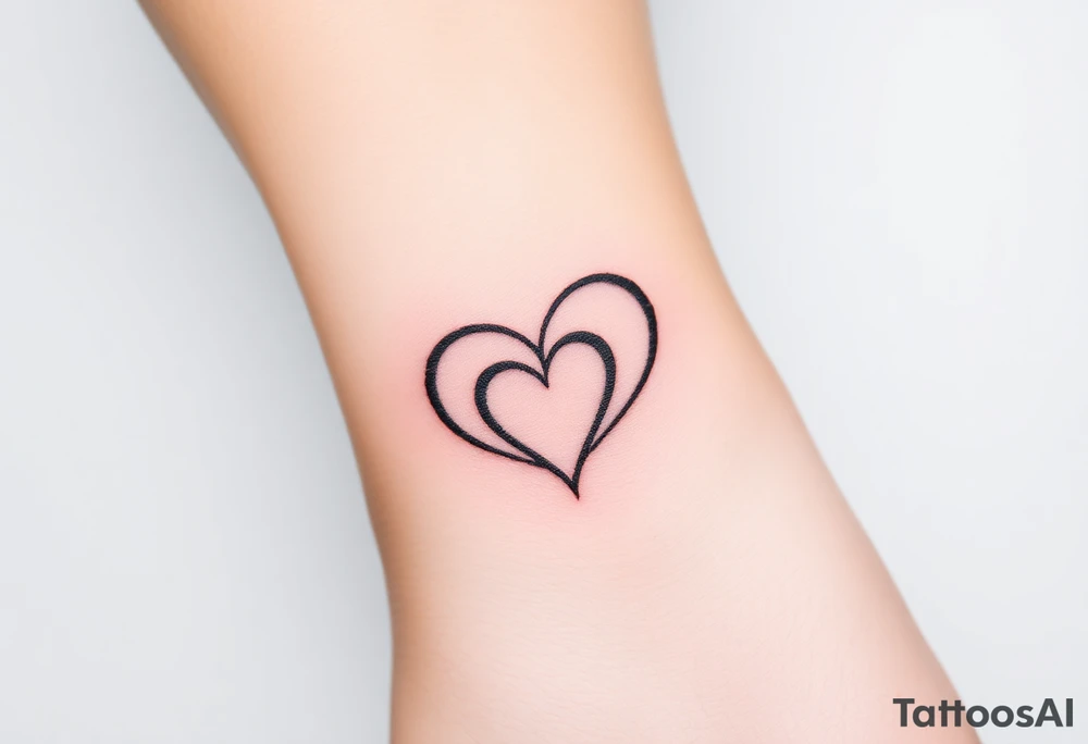 A double infinity symbol, with one loop representing the couple and the other the family, intertwined with a heart tattoo idea