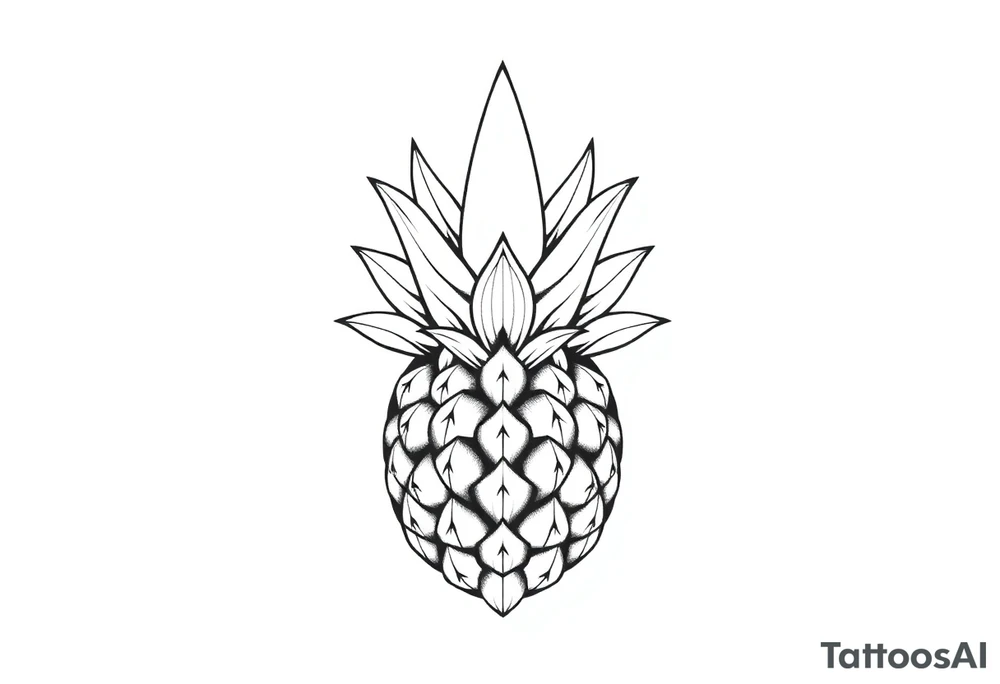 Crown pineapple vagina anus tattoo idea