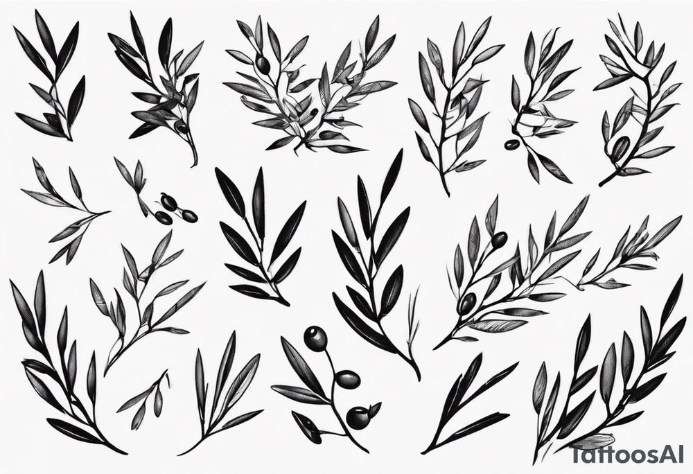 olive branches tattoo idea